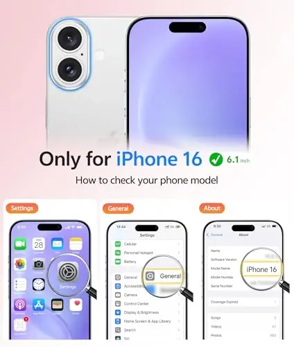 FNTCASE for iPhone 16 Case: [MagSafe bilan mos] [To'liq Kamera Himoyasi] [Ekran Himoyasi] Shaffof Mat G‘iloflar Harbiy Darajadagi Zarbga Chidamli Himoya Telefon Qopqog‘i - Och Binafsha - FNTCASE (1)