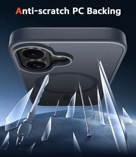 FNTCASE for iPhone 16 Case Matte: Magnetic Slim Shockproof Full Covered Camera Protection Phone Cover - Military Drop Proof Anti-Scratch Durable Silicone Protective Cases - 4