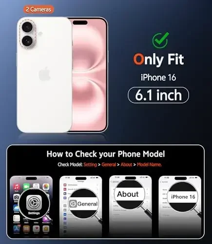 FNTCASE for iPhone 16 Case Matte: Magnetic Translucent Phone Cases with Screen Protector and Lens Protection Durable Textured Rugged Shockproof Protective Slim Cell Cover 6.1 inch (C-Pink) - 2