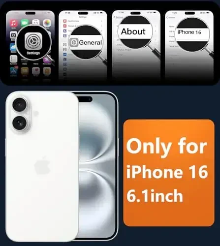 FNTCASE for iPhone 16 Phone Case: Magnetic Translucent Matte Shockproof Slim Cell Phone Cover - Military Grade Drop Proof Hard Back Anti-Fingerprint Protective Case - 2