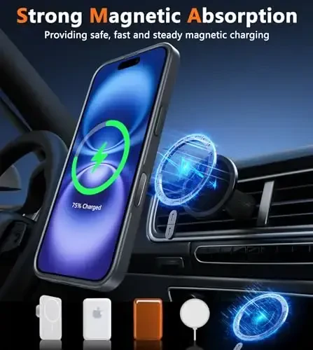 FNTCASE for iPhone 16 Plus Case: Camera Control Capture Protection Magnetic Matte Translucent Phone Case | Military Grade Drop-Proof Shockproof Thin Rugged Protective Cover - 5