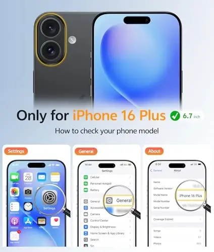 FNTCASE for iPhone 16 Plus Phone Case: Magnetic Translucent Matte Shockproof Slim Cell Phone Cover - Military Grade Drop Proof Hard Back Anti-Fingerprint Protective Case - 2