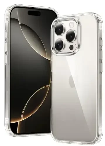 FNTCASE for iPhone 16 Pro Case: Clear Phone Cases Compatible with Magsafe Slim Anti Yellowing Military Grade Drop Protection Rugged Shockproof Protective Transparent Cell Phone Cover (B-Clear) - FNTCASE