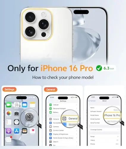 FNTCASE for iPhone 16 Pro Case: [Compatible with Magsafe] [Screen Protector] Anti Yellowing Transparent Clear Magnetic Phone Cover - Military Grade Shockproof Drop Proof Protective Cases - Clear - 2