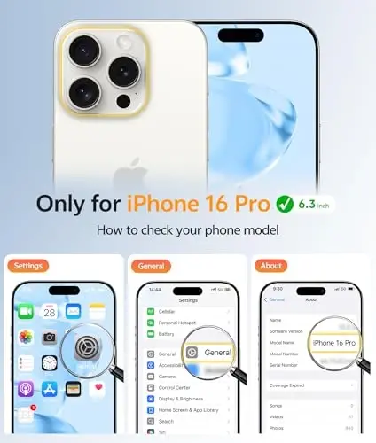 FNTCASE for iPhone 16 Pro Case: [Compatible with Magsafe] Translucent Matte Cases with [Full Camera Protection] [Screen Protector] Military Grade Shockproof Protective Phone Cover - Light Blue - 2