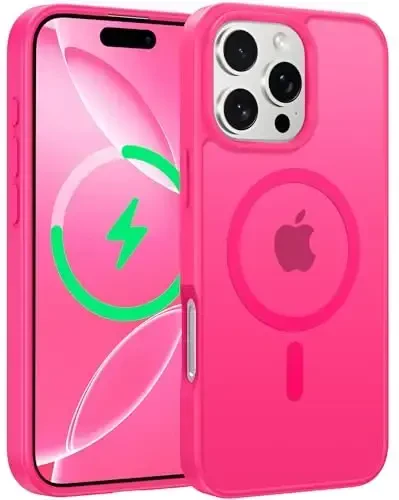 FNTCASE for iPhone 16 Pro Case: Magnetic Matte Translucent Military Grade Drop Protective Phone Case | Shockproof Thin Rugged Durable Protection Bumper Cover 