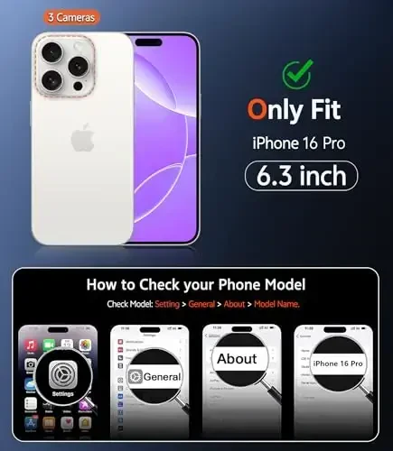 FNTCASE for iPhone 16 Pro Case: Magnetic Matte Translucent Phone Cases with Screen Protector and Lens Protection Durable Textured Rugged Shockproof Protective Slim Cell Cover (C-Purple) - FNTCASE (1)