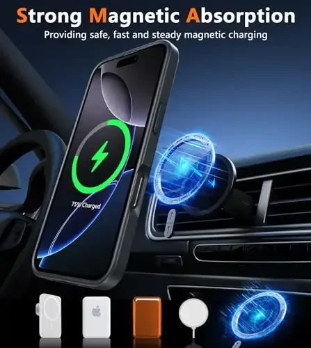 FNTCASE for iPhone 16 Pro Case: Magnitli Matte Yarim Shaffof Harbiy Darajadagi Tushishdan Himoya Qiluvchi Telefon G'ilofi | Zarbadan Himoya Qiluvchi Yupqa Bardoshli Himoya Bumper Qopqog'i - 3