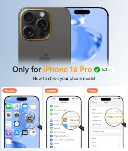 FNTCASE for iPhone 16 Pro Case: Magnitli Matte Yarim Shaffof Harbiy Darajadagi Tushishdan Himoya Qiluvchi Telefon G'ilofi | Zarbadan Himoya Qiluvchi Yupqa Bardoshli Himoya Bumper Qopqog'i - 3