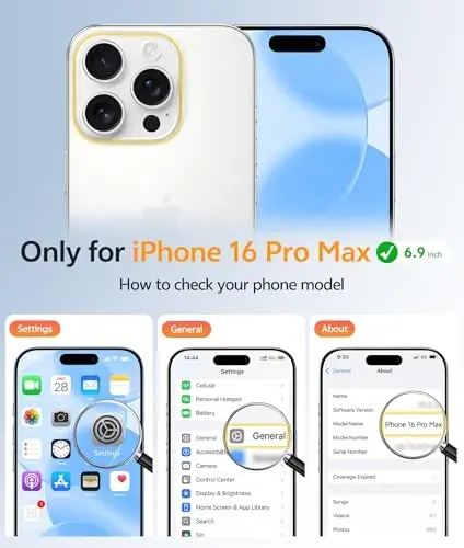 FNTCASE for iPhone 16 Pro Max Case: [Compatible with Magsafe] Translucent Matte Cases with [Full Camera Protection] [Screen Protector] Military Grade Shockproof Protective Phone Cover - Ice Blue - 2