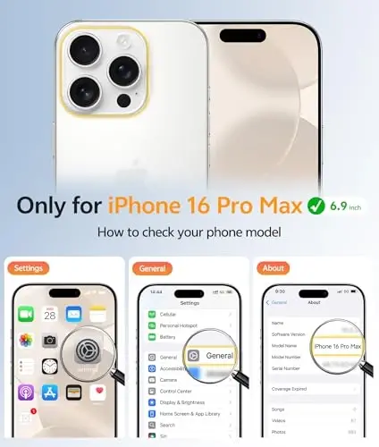 FNTCASE for iPhone 16 Pro Max Case: [Compatible with Magsafe] Translucent Matte Cases with [Full Camera Protection] [Screen Protector] Military Grade Shockproof Protective Phone Cover - Off White - 2