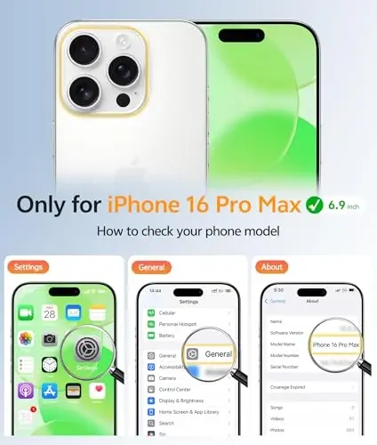 FNTCASE for iPhone 16 Pro Max Case: [Magsafe bilan mos keladi] [To'liq kamera muhofazasi] [Ekran himoyasi] bilan shaffof mat qutilar harbiy darajadagi zarbaga chidamli himoya telefon qopqog'i - Yashil - 2