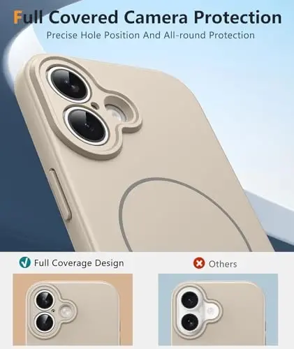 FNTCASE for iPhone 17 Case: [Compatible with Magsafe] Integrated Silicone Phone Cases with [Full Camera Protection] [Screen Protector] Military Grade Shockproof Protective Cover - 4