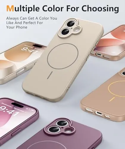 FNTCASE for iPhone 17 Case: [Compatible with Magsafe] Integrated Silicone Phone Cases with [Full Camera Protection] [Screen Protector] Military Grade Shockproof Protective Cover - 5