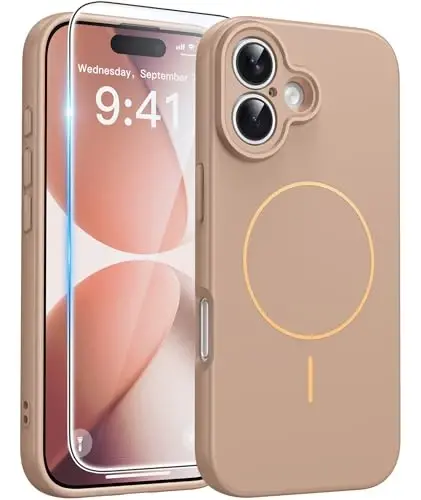 FNTCASE for iPhone 17 Case: [Compatible with Magsafe] Integrated Silicone Phone Cases with [Full Camera Protection] [Screen Protector] Military Grade Shockproof Protective Cover - 1