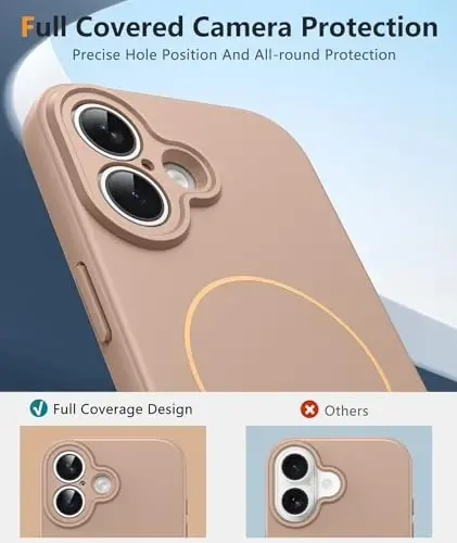 FNTCASE for iPhone 17 Case: [Compatible with Magsafe] Integrated Silicone Phone Cases with [Full Camera Protection] [Screen Protector] Military Grade Shockproof Protective Cover - 4