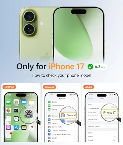 FNTCASE for iPhone 17 Case: [Compatible with Magsafe] Translucent Matte Cases with [Full Camera Protection] [Screen Protector] Military Grade Shockproof Protective Phone Cover - Light Moss - 2