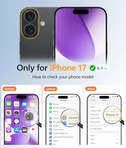 FNTCASE for iPhone 17 Case: [Compatible with Magsafe] Translucent Matte Cases with [Full Camera Protection] [Screen Protector] Military Grade Shockproof Protective Phone Cover - Purple - 2