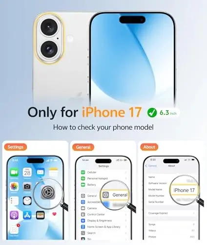 FNTCASE for iPhone 17 Case: [Compatible with Magsafe] Translucent Matte Cases with [Full Camera Protection] [Screen Protector] Military Grade Shockproof Protective Phone Cover - White - 2