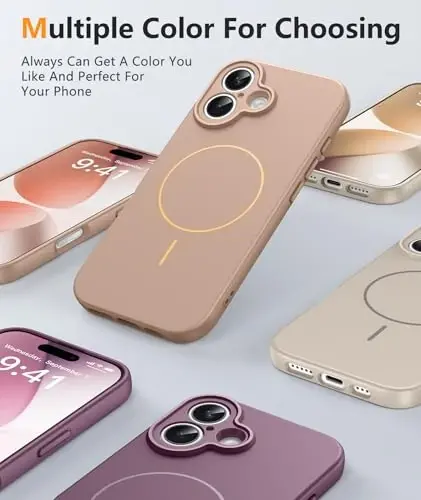FNTCASE for iPhone 17 G‘ilofi: [Magsafe bilan mos keladi] [To‘liq Kamera Himoyasi] [Ekran Himoyachisi] Harbiy darajadagi zarbaga chidamli himoya qopqog‘i bilan birlashtirilgan silikon telefon g‘iloflari - 5