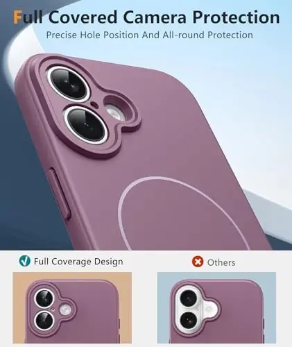 FNTCASE for iPhone 17 G‘ilofi: [Magsafe bilan mos keladi] [To‘liq Kamera Himoyasi] [Ekran Himoyachisi] Harbiy Darajadagi Zarbga Chidamli Himoya Qoplami bilan Jihozlangan Silikon Telefon G‘iloflari - 4