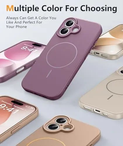 FNTCASE for iPhone 17 G‘ilofi: [Magsafe bilan mos keladi] [To‘liq Kamera Himoyasi] [Ekran Himoyachisi] Harbiy Darajadagi Zarbga Chidamli Himoya Qoplami bilan Jihozlangan Silikon Telefon G‘iloflari - 5