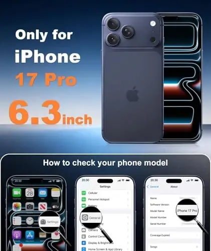 FNTCASE for iPhone 17 Pro Case: [Compatible with Magsafe] Solid Matte 17 Pro Cases Black with [Screen Protector] [Full Camera Protection] Military Grade Shockproof Protective Phone Cover, 6.3 inch - FNTCASE (1)