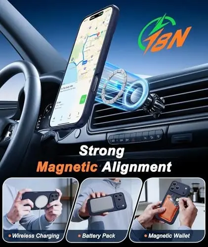 FNTCASE for iPhone 17 Pro Case: [Compatible with Magsafe] Solid Matte 17 Pro Cases Blue with [Screen Protector] [Full Camera Protection] Military Grade Shockproof Protective Phone Cover, 6.3 inch - 3