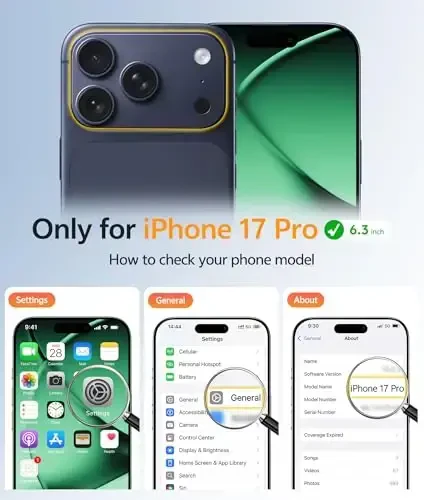 FNTCASE for iPhone 17 Pro Case: Magnetic Frosted Translucent Matte Military Grade Shockproof Slim Cover | Full Covered Camera Protection | Slim Drop Proof Durable Protective Cases - 2