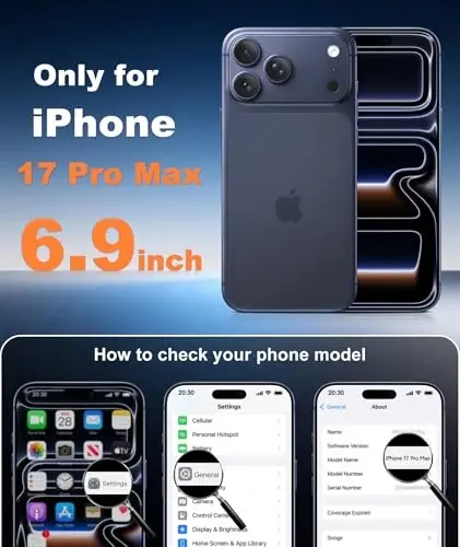 FNTCASE for iPhone 17 Pro Max Case: [Compatible with Magsafe] Solid Blue Matte 17 Promax Magnetic Phone Cover with [Full Camera Protection] [Screen Protector] Military Grade Shockproof Protective - FNTCASE (1)