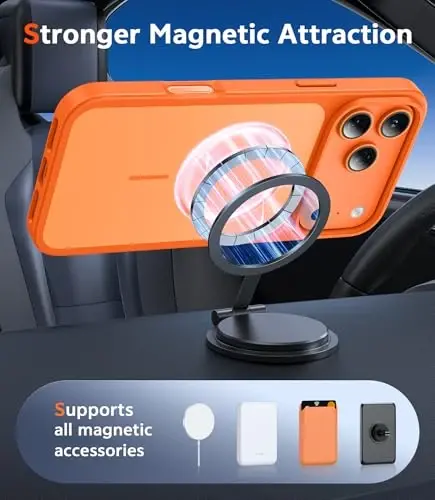 FNTCASE for iPhone 17 Pro-Max Case: Magnetic Phone Cases with Screen Protector Compatible with Magsafe Slim Rugged Shockproof Protective Dual-Tone Design‌ Cell Cover - 4