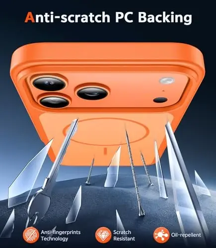 FNTCASE for iPhone 17 Pro-Max Case: Magnetic Phone Cases with Screen Protector Compatible with Magsafe Slim Rugged Shockproof Protective Dual-Tone Design‌ Cell Cover - 6