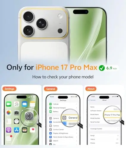 FNTCASE for iPhone 17 Pro Max G‘ilofi: [Magsafe bilan mos keladi] [To‘liq kamera himoyasi] va [Ekran himoyachisi] bilan yarim shaffof mat g‘iloflar harbiy darajadagi zarbaga chidamli himoya telefon qopqog‘i - Och Mox yashil - 2