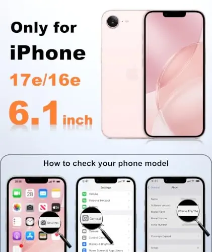 FNTCASE for iPhone 17e Case Pink: Translucent iPhone 16e Cases Compatible with MagSafe, Camera Protection & Tempered Glass Protector, 14FT Military Grade Drop Tested, Matte Skin-Friendly Cover - 2
