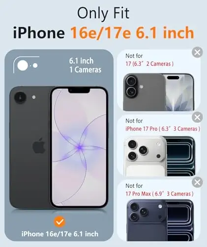FNTCASE for iPhone 17e Case: iPhone 16e Phone Case [Compatible with Magsafe] Matte Cases with [Screen Protector] Military Grade Shockproof Protective Phone Cover - Full Green - 2