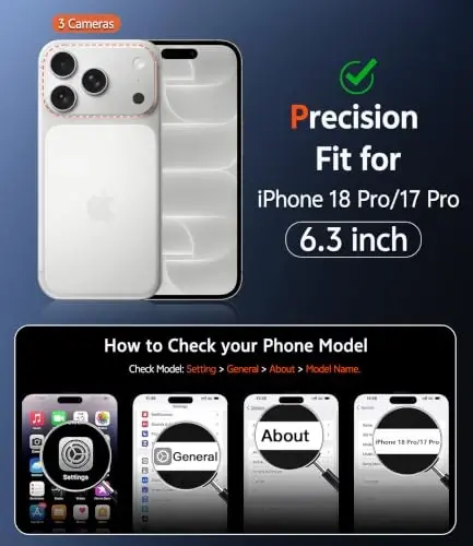 FNTCASE for iPhone 18 Pro Case / 17 Pro Case Clear with Screen Protector | Anti Yellowing, Compatible with Magsafe, Magnetic, Rugged Shockproof Protective, Transparent Cell Phone Cover - FNTCASE (1)
