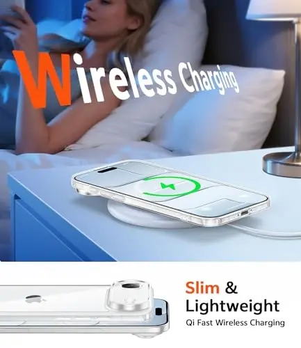 FNTCASE for iPhone Air Clear Case: Military Grade Drop Protection Anti Yellowing Cell Phone Cover - Rugged Shockproof Protective Bumper Transparent Phonecase - 6