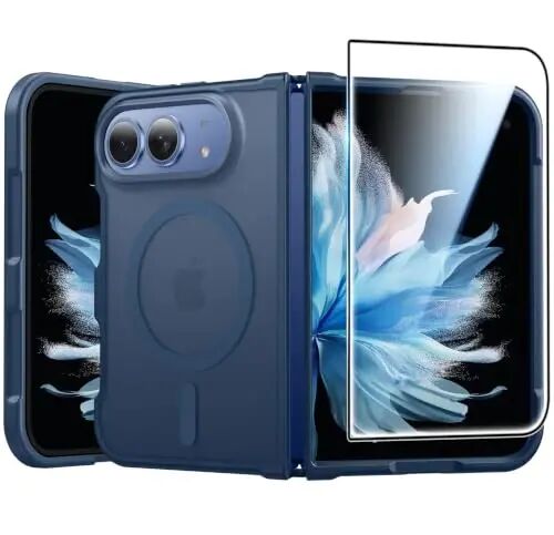 FNTCASE for iPhone Duo Case Blue: Translucent Fit for MagSafe | With Screen Protector, Magnetic Camera Protection Slim Cases,18FT Military Grade Drop Tested - 1