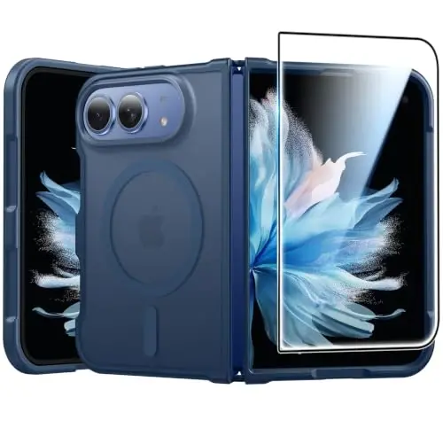 FNTCASE for iPhone Duo Case Blue: Translucent Fit for MagSafe | With Screen Protector, Magnetic Camera Protection Slim Cases,18FT Military Grade Drop Tested - 1