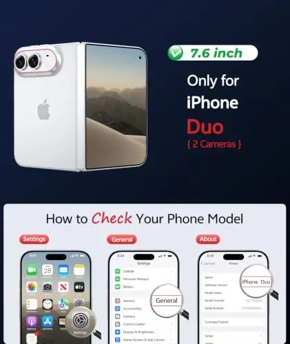 FNTCASE for iPhone Duo Case Compatible with Magsafe Clear Glitter | Screen Protector, Anti Yellowing, Military Grade Drop Protection, Magnetic Phone Cases, Shockproof, Transparent Cell Cover - 3