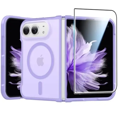 FNTCASE for iPhone Duo Case Light Purple: Translucent Fit for MagSafe | With Screen Protector, Magnetic Camera Protection Slim Cases,18FT Military Grade Drop Tested - 1
