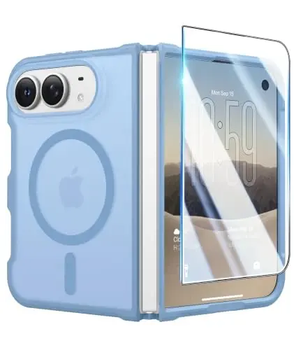 FNTCASE for iPhone Duo Case Matte Compatible with Magsafe | Screen Protector, Military Grade Drop Protection, Slim Magnetic Phone Cases, Shockproof Bumper, Translucent Cell Cover - 1