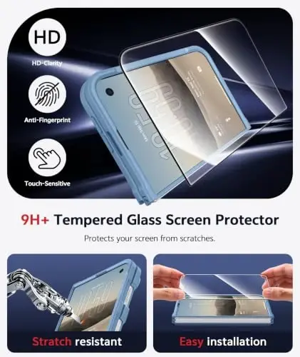 FNTCASE for iPhone Duo Case Matte Compatible with Magsafe | Screen Protector, Military Grade Drop Protection, Slim Magnetic Phone Cases, Shockproof Bumper, Translucent Cell Cover - 6