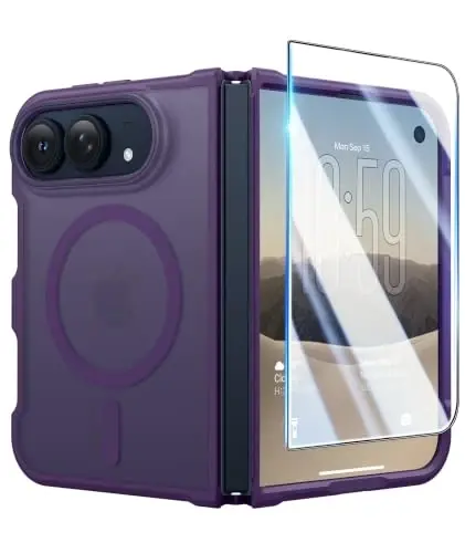 FNTCASE for iPhone Duo Case Matte Compatible with Magsafe | Screen Protector, Military Grade Drop Protection, Slim Magnetic Phone Cases, Shockproof Bumper, Translucent Cell Cover - 1