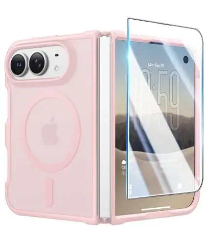 FNTCASE for iPhone Duo Case Matte Compatible with Magsafe | Screen Protector, Military Grade Drop Protection, Slim Magnetic Phone Cases, Shockproof Bumper, Translucent Cell Cover - 1