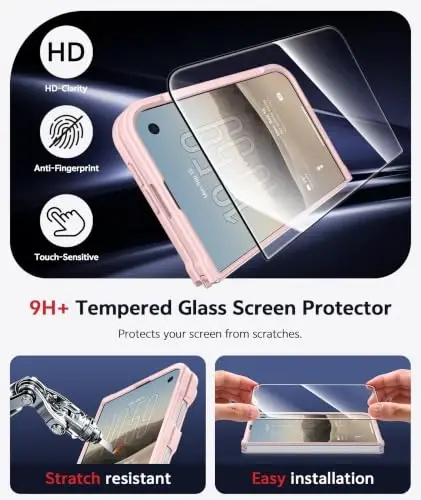 FNTCASE for iPhone Duo Case Matte Compatible with Magsafe | Screen Protector, Military Grade Drop Protection, Slim Magnetic Phone Cases, Shockproof Bumper, Translucent Cell Cover - 6