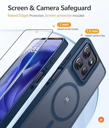 FNTCASE for Moto G Power 2026 Case: Motorola Moto G Power 5G 2025 Case [Compatible with Magsafe] Translucent Matte Cases with [Screen Protector] Military Grade Shockproof Protective Phone Cover - 4