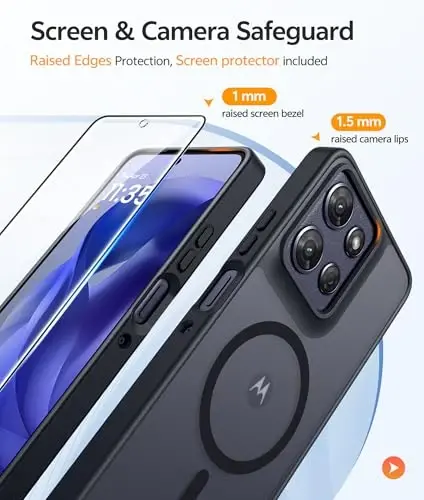 FNTCASE for Moto G Power 2026 Case: Motorola Moto G Power 5G 2025 Case [Compatible with Magsafe] Translucent Matte Cases with [Screen Protector] Military Grade Shockproof Protective Phone Cover - 4
