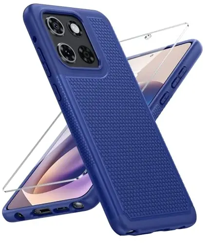 FNTCASE for Moto G Stylus 2026/2025 Case: Motorola G Stylus 2025 Case 14FT Military Grade Drop Protection with Screen Protector Shockproof Non-Slip Matte Dual Layer Phone Cover - 6.7 inch (Navy Blue) 