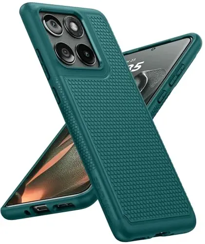 FNTCASE for Motorola Edge 2025 Case: Dual Layer Protective Lightweight Duty Cell Phone Cover Shockproof Rugged with Non Slip Textured Back - Military Protection Bumper Tough - 6.7inch (Green) - FNTCASE (1)